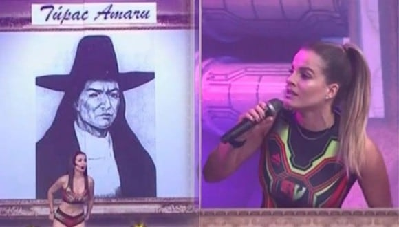Alejandra Baigorria comete error en pregunta de cultura general. (Foto: Captura América TV)