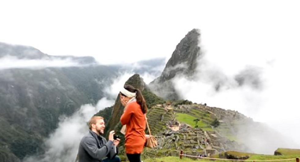 Machu Picchu fue el escenario de esta propuesta de matrimonio. (Foto: Captura YouTube)