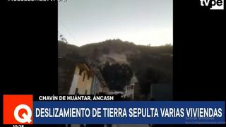 Áncash: deslizamiento de cerro afecta 150 casas y caminos rurales en Chavín de Huántar | VIDEO