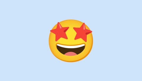 Conoce qué significa realmente el emoji de la carita con ojos de estrellas en WhatsApp. (Foto: Emojipedia)