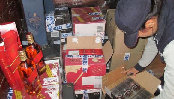 Sunat incautó más de 4.000 botellas de licor de contrabando