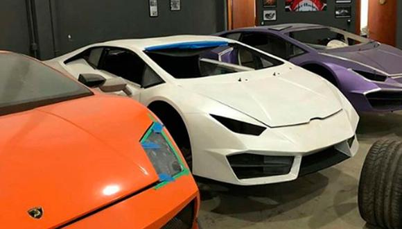 Al momento de la intervención, la Policía encontró un total de 8 réplicas de Ferrari y Lamborghini a punto de ser entregadas. (Fotos: Policía Civil de Santa Catarina).