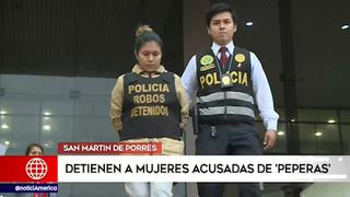 Policía captura a banda de 'peperas' en San Martín de Porres