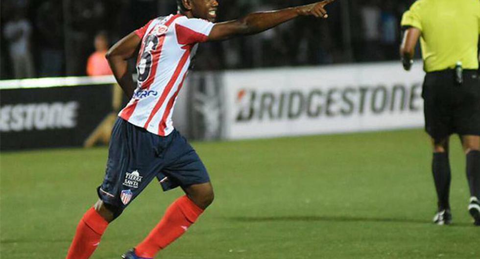 Robinson Aponzá le dio la victoria al Junior en su debut en la Copa Libertadores. (Foto: Prensa Junior)