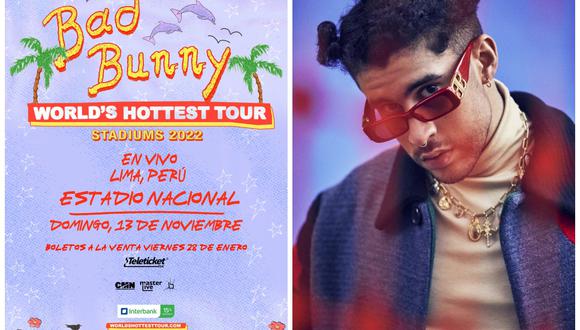 Bad Bunny: Estos son los precios de las entradas a su concierto en el Estadio Nacional. (Foto: Masterlive)