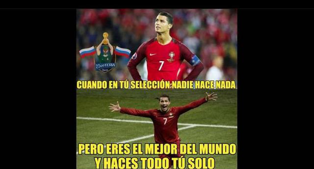 Divertidos memes dejó el hat trick de Cristiano Ronaldo sobre Lituania. (Fotos: Facebook)