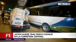 Carretera Central: joven de 16 años fallece tras triple choque en Huaycán | VIDEO
