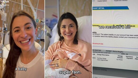 Una youtuber causó gran revuelo en redes al revelar cuánto le costó dar a luz en un hospital de California. | FOTO: @linguamarina / TikTok