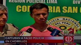 Chorrillos: detienen a sujeto que se hacía pasar por policía