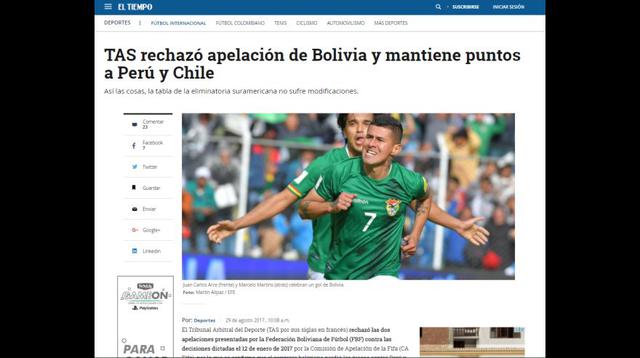 El Tiempo - Colombia. (Foto: El Tiempo)