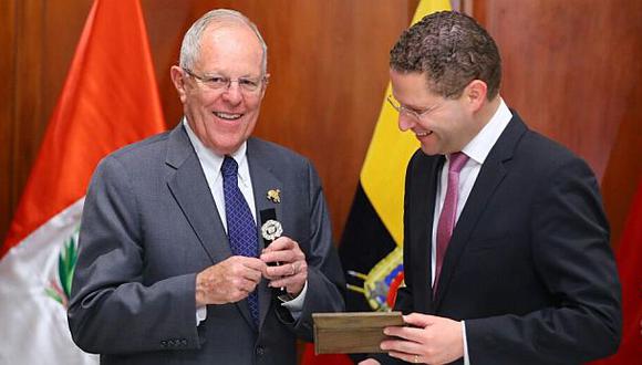 PPK fue declarado huésped ilustre de Quito y también recibió las llaves de la ciudad de manos del alcalde de dicha jurisdicción, Mauricio Rodas. (Foto: Presidencia)