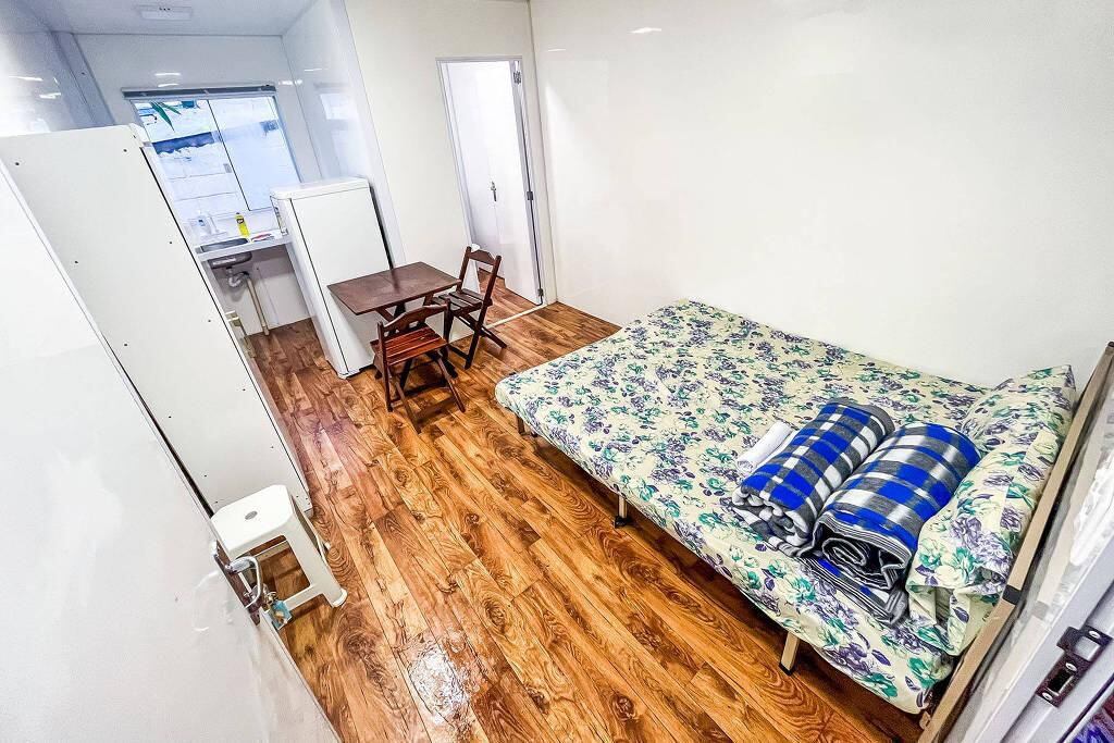 The spaces are 18 square meters, just enough for a double bed and other essential furniture.  (CITY OF SÃO PAULO/REENCONTRO PROGRAM).