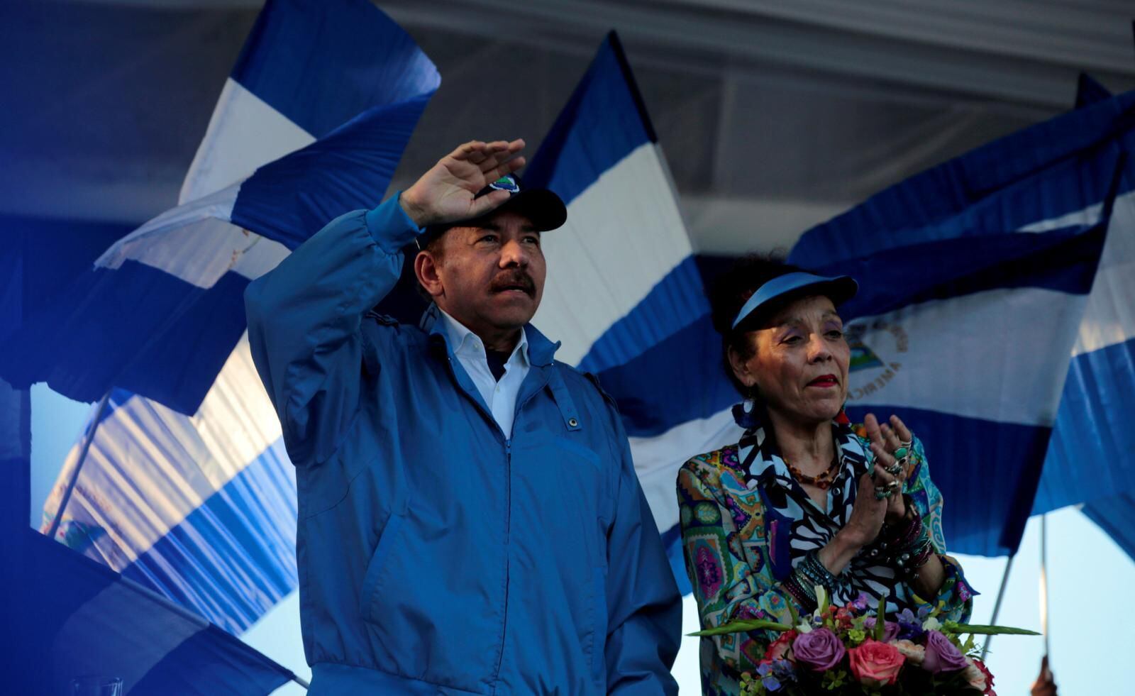 Ortega and Murillo.  (Photo: Oswaldo Rivas / Reuters)