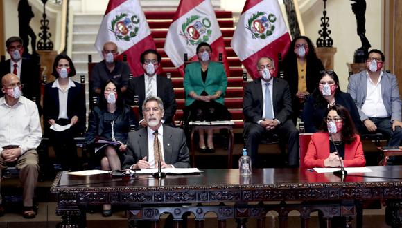 El presidente Francisco Sagasti brindó una conferencia de prensa este miércoles para dar anuncios en su gestión. (Foto: Presidencia)