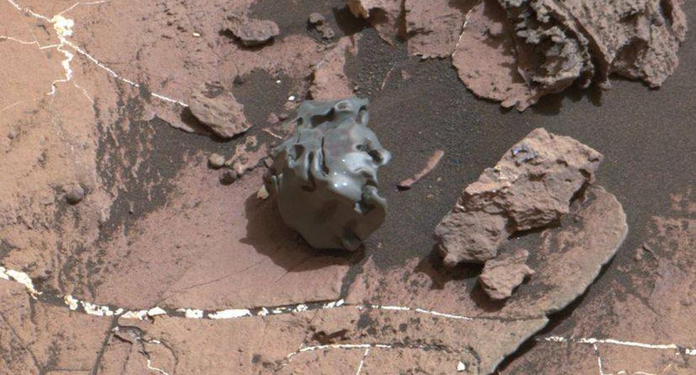 Un meteorito de aspecto met&aacute;lico fue hallado por el Curiosity en el planeta Marte (NASA)