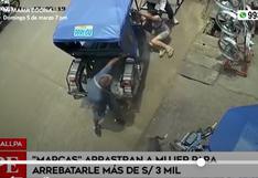 Pucallpa: arrastran a mujer por el suelo y realizan disparos para robarle S/ 3 mil | VIDEO