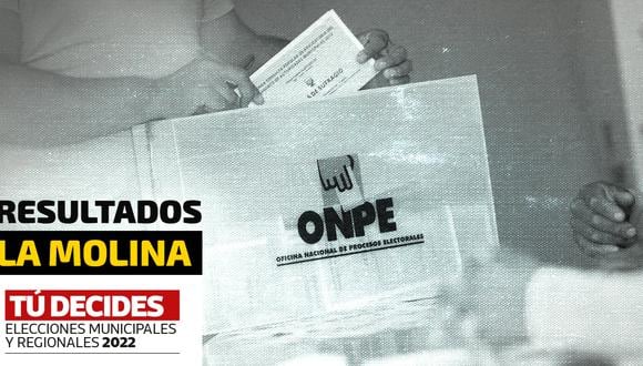 Estos son los resultados en La Molina de acuerdo al conteo oficial de la ONPE | Imagen: Diseño El Comercio