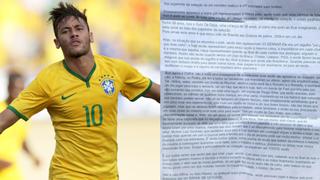La carta de un hincha brasileño que emocionó a Neymar