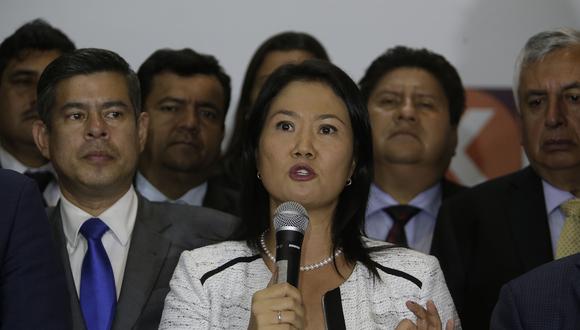 Keiko Fujimori es investigada por el presunto delito de lavado de activos por el fiscal José Domingo Pérez. (Foto: Archivo El Comercio)