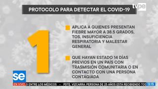 Coronavirus en Perú: Minsa da a conocer protocolo para detectar el covid-19