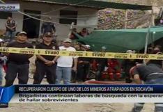 Arequipa: recuperan cuerpo de uno de 7 mineros atrapados en socavón