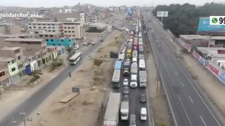 Coronavirus en Perú: se reportó congestión vehicular en la Panamericana Sur en el acceso a Villa El Salvador