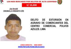 Perú: capturan a extorsionador incluido en la lista de recompensas