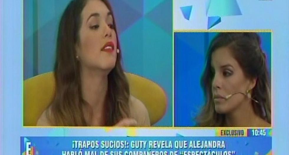 Jazmín Pinedo tuvo tenso enfrentamiento en vivo con Alejandra Baigorria. (Foto: Captura Latina)