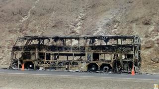 Áncash: más de 40 pasajeros se salvaron de morir carbonizados en incendio de bus