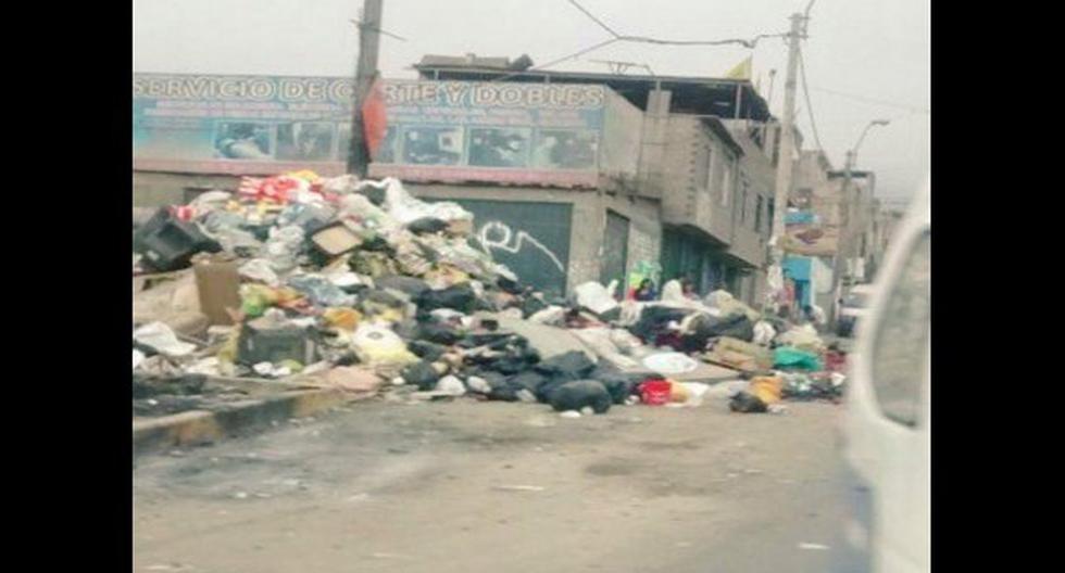 La acumulación de basura en San Juan de Miraflores es preocupante, (Foto: Twitter)