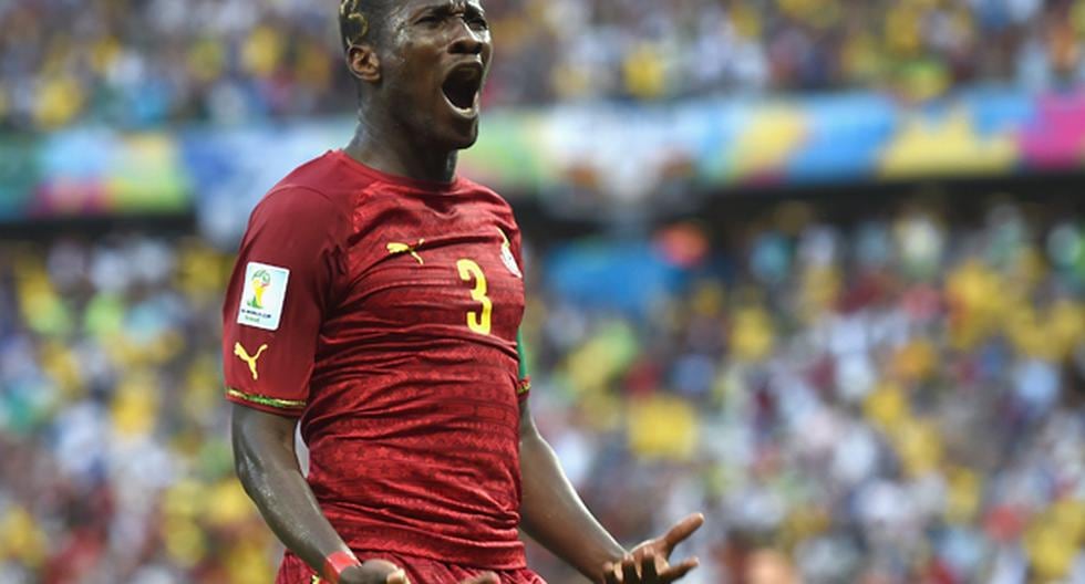 Asamoah Gyan con un pie y medio fuera de la Copa Africana de Naciones. (Foto: Getty Images)