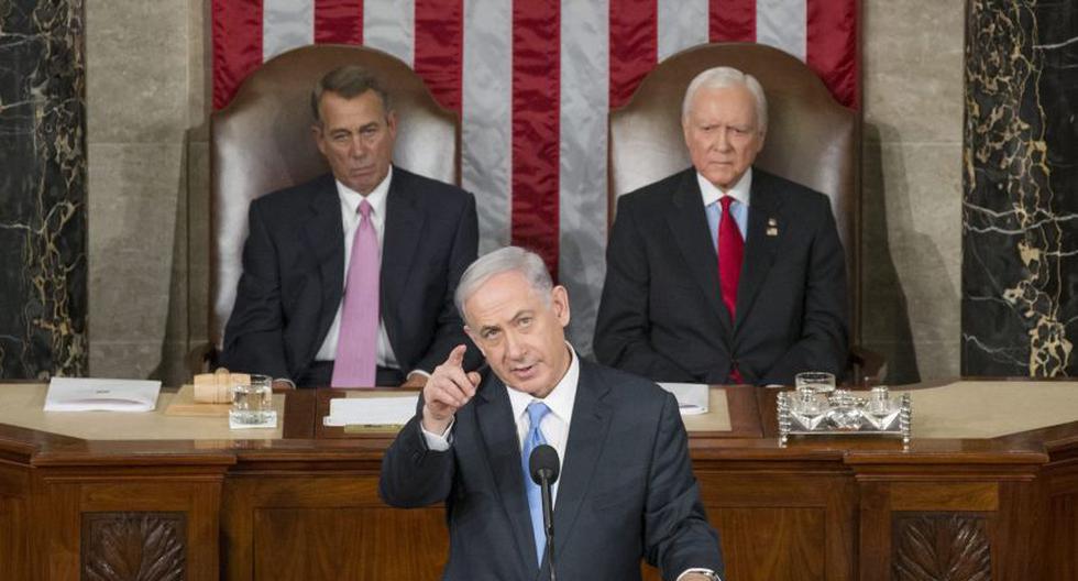 Tercer discurso como primer ministro israelí de Netanyahu ante Congreso de EEUU. (Foto: EFE)