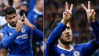 Chelsea: Costa y Hazard celebraron con 'W' en apoyo a Willian