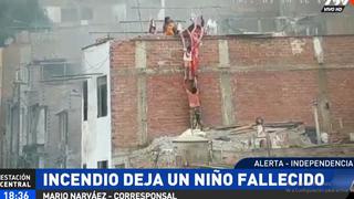 Independencia: niño de 4 años perdió la vida tras incendio en vivienda multifamiliar en la Av. Los Jazmines