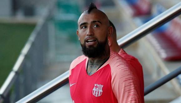 El técnico del Barcelona, Ernesto Valverde se pronunció sobre el posible fastidio de Arturo Vidal. (Foto: AFP).