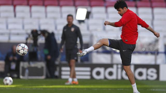 Diego Costa entrenó con normalidad con el Atlético de Madrid - 1