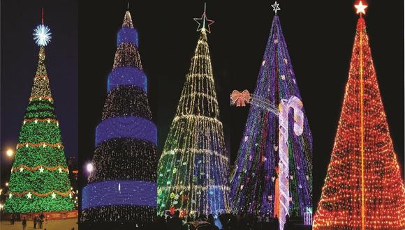 Estos son los árboles navideños más grandes del mundo. (Foto: Difusión)