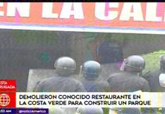 Costa Verde: conocido restaurante fue demolido durante la madrugada