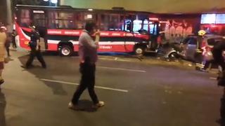 Chorrillos: choque entre bus de transporte público y automóvil deja 17 heridos