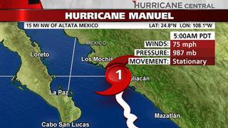 Huracán "Manuel" llega a la costa del noroeste de México