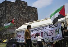 México: estudiantes universitarios propalestinos acampan en la UNAM