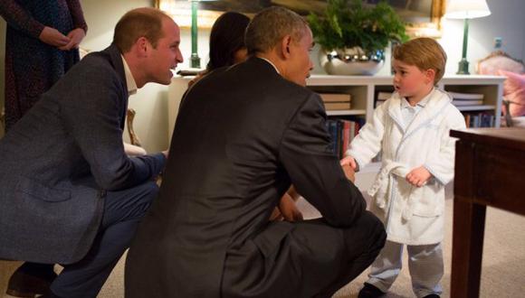 Obama y su encuentro con el pequeño príncipe Jorge [FOTOS]