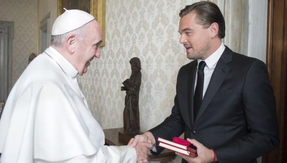 Leonardo DiCaprio fue recibido por el papa Francisco