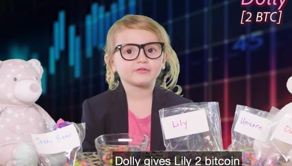 Lily Knight, la niña de 3 años que habla sobre criptomonedas y que se codea con los más grandes expertos. (Foto: Lily Knight / YouTube)
