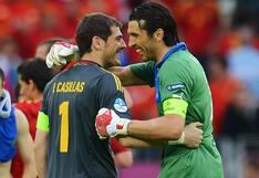 Italia vs España: Gianluigi Buffon y su sabia recomendación a Iker Casillas