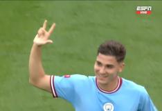 Ilusión en Manchester City: gol de Julián Álvarez en su debut ante Liverpool | VIDEO