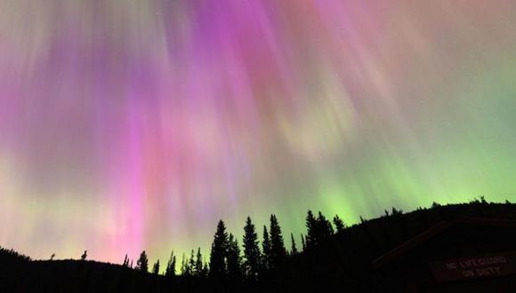 La aurora boreal se vio en Manning Park, Columbia Británica, Canadá. (Getty Images).
