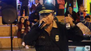Policía cantó durante un 'freestyle rap' en Chorrillos [VIDEO]