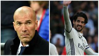 Zinedine Zidane acerca de Isco: "Su sitio es el Real Madrid"