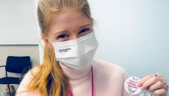 Jennifer Gates compartió su vacunación contra el coronavirus en sus redes sociales. (Foto: Instagram).